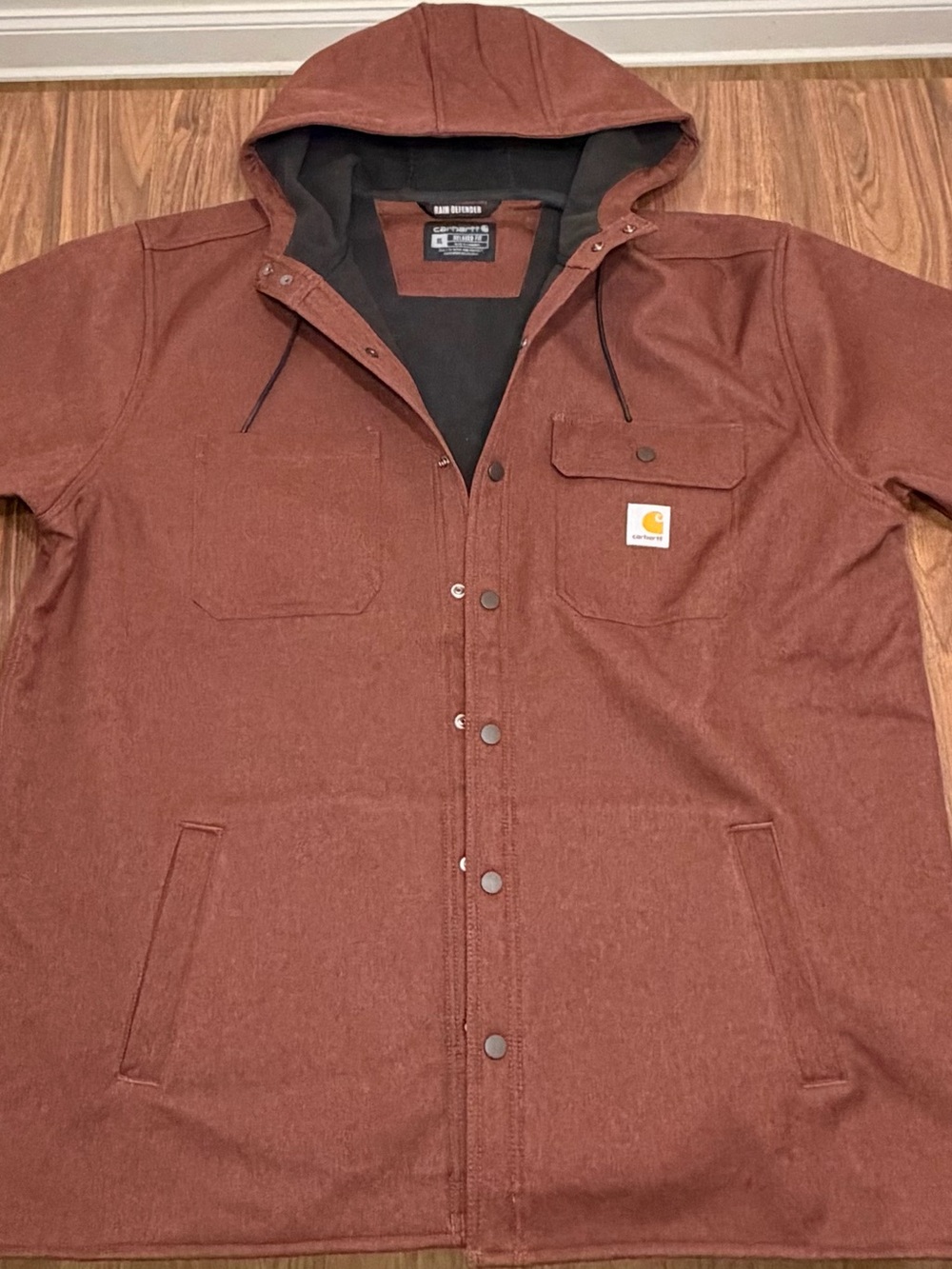 Carhartt Men's Hooded Field Jacket in Rust